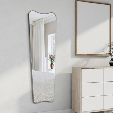 Alfie 20 in. W x 59 in. H Large Rectangular Metal Framed Wall Mounted Full-Length Mirror - JONATHAN Y